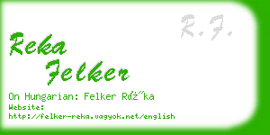 reka felker business card